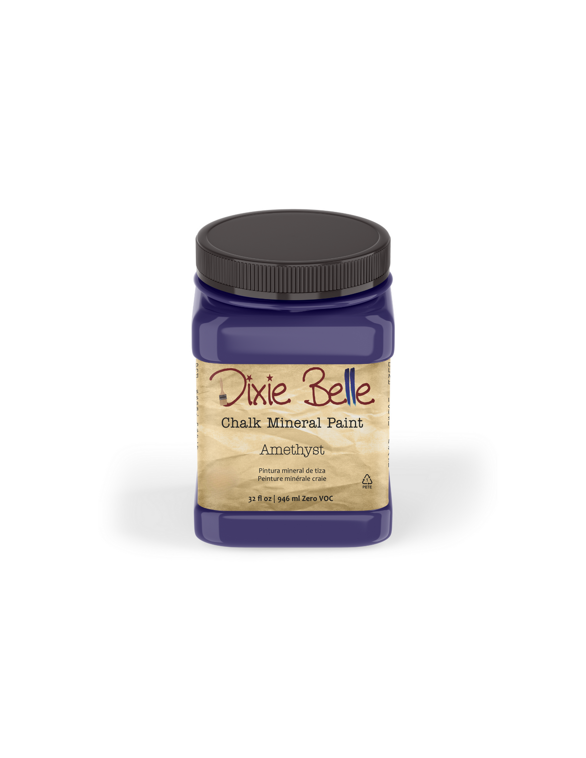 32oz. Jar of Dixie Belle Chalk Mineral Paint in Amethyst color on a white background