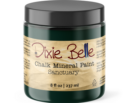 Jar of Dixie Belle Chalk Mineral Paint in Sanctuary color on a white background