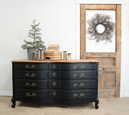 dresser in the color lantern with stained top