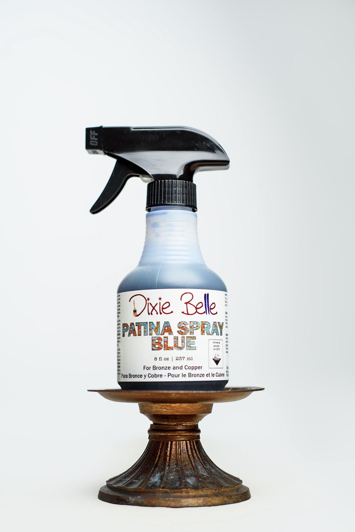 Dixie Belle Patina Spray Blue bottle on a white background