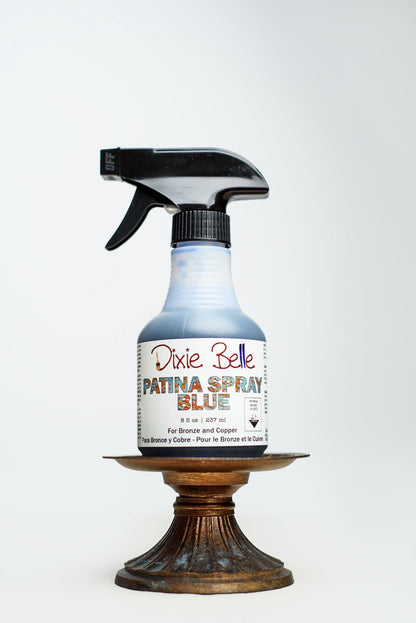 Dixie Belle Patina Spray Blue bottle on a white background