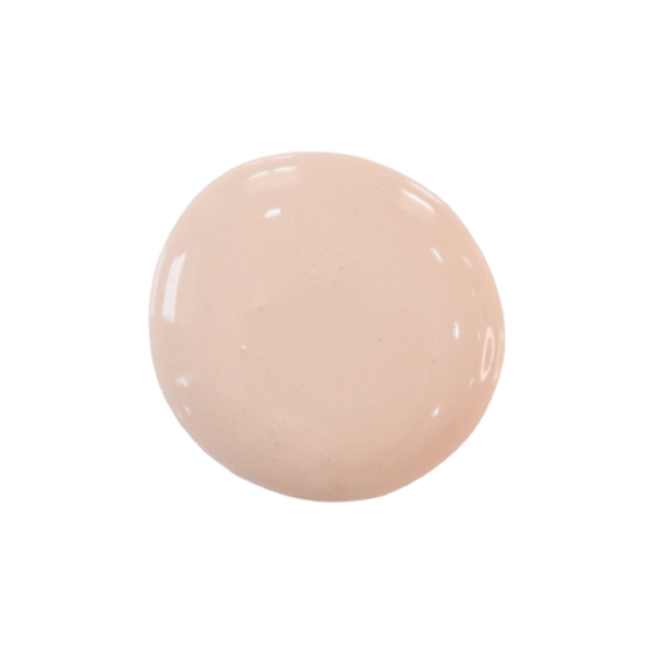 a drop of tickled pink milk paint on a solid white background.